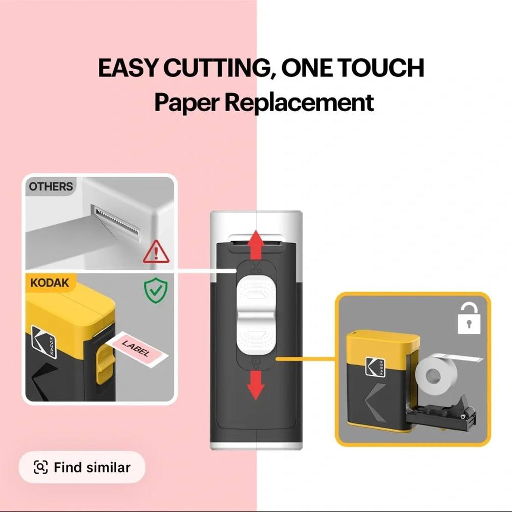 NEW Kodak Label Era Instant Printer in Black and white